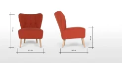 Silla Charley – Naranja Retro