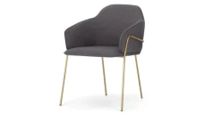 Silla de comedor con estructura Stanley – Gris