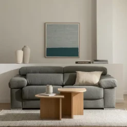 Sofá 3 Cuerpos Dolmen – Gris Ceniza