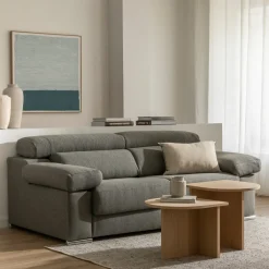 Sofá 3 Cuerpos Dolmen – Gris Ceniza
