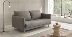 Sofá 2 Cuerpos Minimal – Gris Oscuro