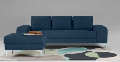 Sofá 3 cuerpos Vittorio – Azul Oscuro