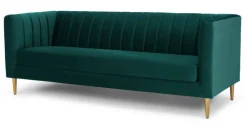 Sofá de 3 Cuerpos Amicie – Azul Espuma de Mar