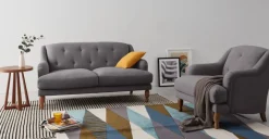 Sofá de 2 Cuerpos Ariana – Gris Grafito