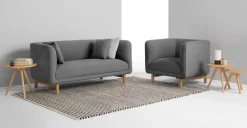 Sofá de 2 Cuerpos Becca – Gris Marga