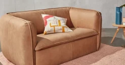 Sofá de 2 Cuerpos Berko – Cuero Canela