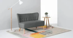 Sofá de 2 Cuerpos Charley – Gris Grafito