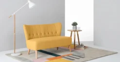 Sofá de 2 Cuerpos Charley – Amarillo Yema