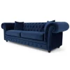 Sofá de 3 cuerpos Chesterfield Branagh – Azul Eléctrico