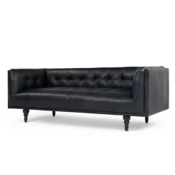 Sofá de 3 Cuerpos Connor – Negro Premium