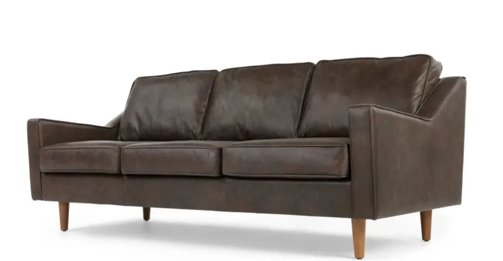 Sofá de 3 Cuerpos Dallas – Cuero Marrón Oxford Premium