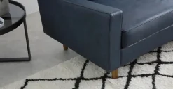 Sofá de 3 Cuerpos Dallas – Cuero Azul Medianoche