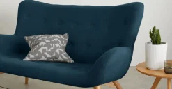 Sofá de 2 Cuerpos Doris – Azul Marino Shetland