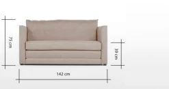 Sofá de 2 Cuerpos Eli – Beige Codorniz