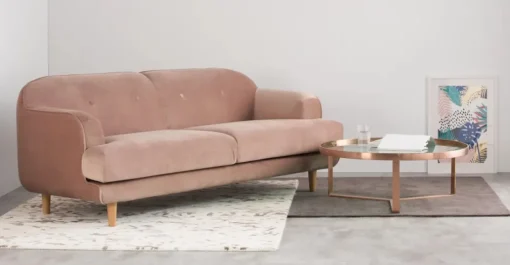 Sofá de 3 Cuerpos Gracie – Rosa Vintage