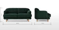 Sofá de 2 Cuerpos Gracie – Verde Pino