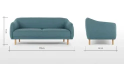 Sofá de 3 Cuerpos Haring – Azul Celeste