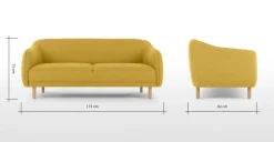 Sofá de 3 Cuerpos Haring – Amarillo Mostaza