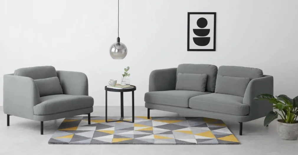 Sofá de 2 Cuerpos Herman – Algodón Gris