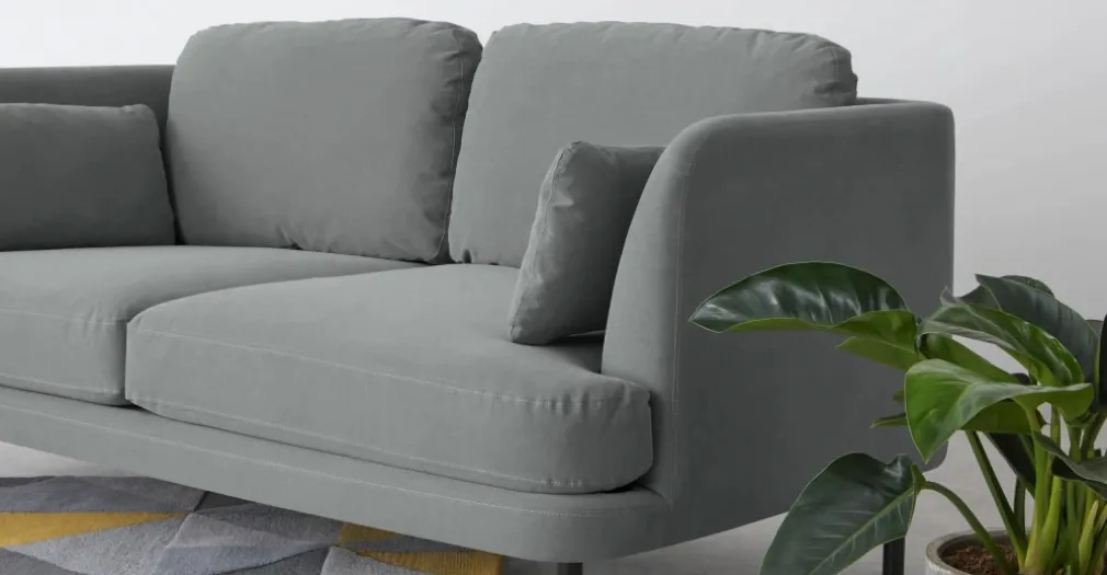 Sofá de 2 Cuerpos Herman – Algodón Gris