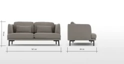 Sofá de 2 Cuerpos Herman – Gris Manhattan