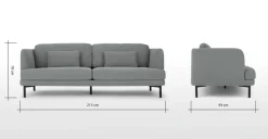 Sofá de 3 Cuerpos Herman – Gris