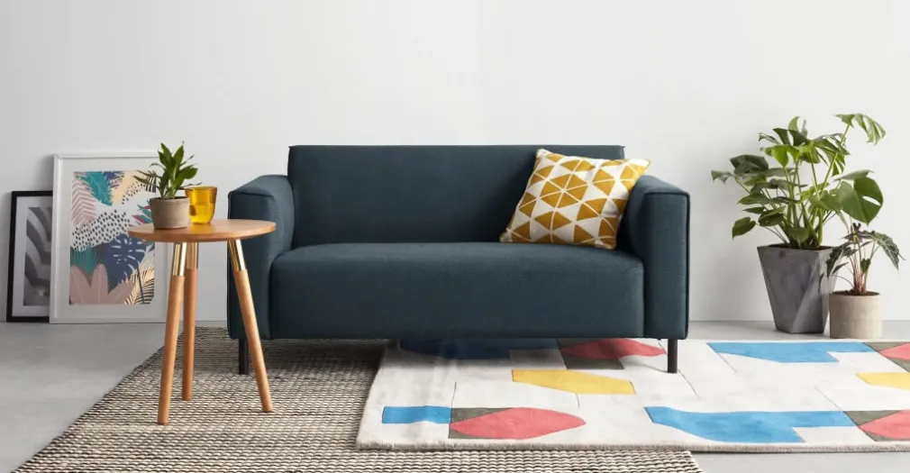 Sofá de 2 Cuerpos Herron – Azul Egeo