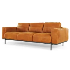 Sofá de 3 Cuerpos Jarrod – Cuero Canela