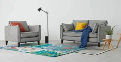 Sofá de 2 Cuerpos Keston – Gris Aviación