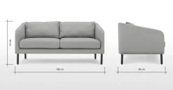 Sofá de 2 Cuerpos Merrick – Gris