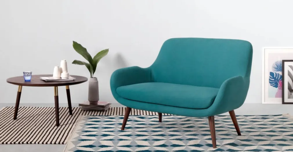 Sofá de 2 Cuerpos Moby – Azul Mineral