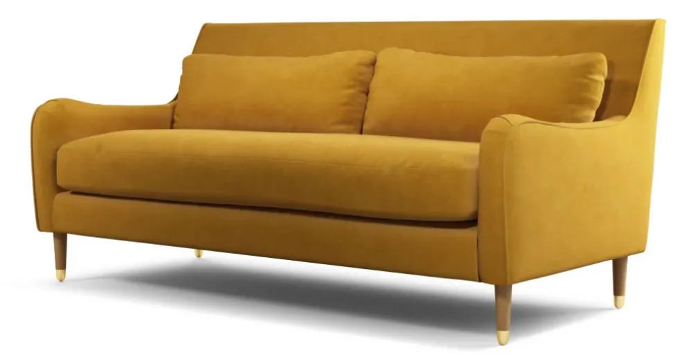 Sofá de 3 Cuerpos Oksana – Amarillo Cúrcuma