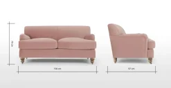 Sofá de 2 Cuerpos Orson – Rosa Vintage