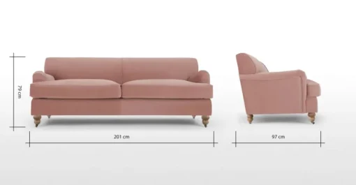 Sofá de 3 Cuerpos Orson – Rosa Vintage