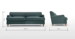 Sofá de 3 Cuerpos Orson – Verde Mar