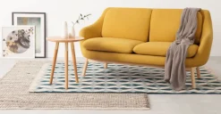 Sofá de 2 Cuerpos Oslo – Amarillo Yema