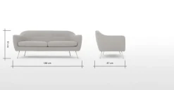 Sofá de 3 Cuerpos Reece – Gris Sílex