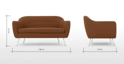 Sofá de 2 Cuerpos Reece – Lacre