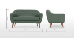 Sofá de 2 Cuerpos Ritchie – Verde