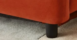 Sofá de 3 Cuerpos Rubens – Naranja Fuego