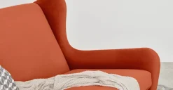 Sofá de 3 Cuerpos Rubens – Naranja Fuego