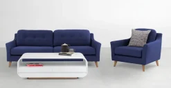 Sofá de 3 Cuerpos Rufus – Azul Cobalto Oscuro