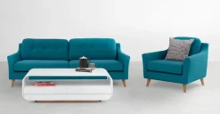 Sofá de 3 Cuerpos Rufus – Azul Intenso