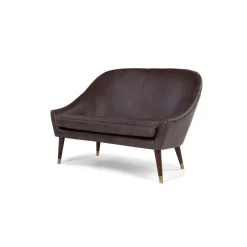 Sofá de 2 Cuerpos Seattle – Cuero Marrón Oxford Premium