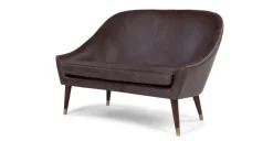 Sofá de 2 Cuerpos Seattle – Cuero Marrón Oxford Premium