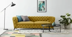 Sofá de 3 Cuerpos Sloan – Dorado Vintage