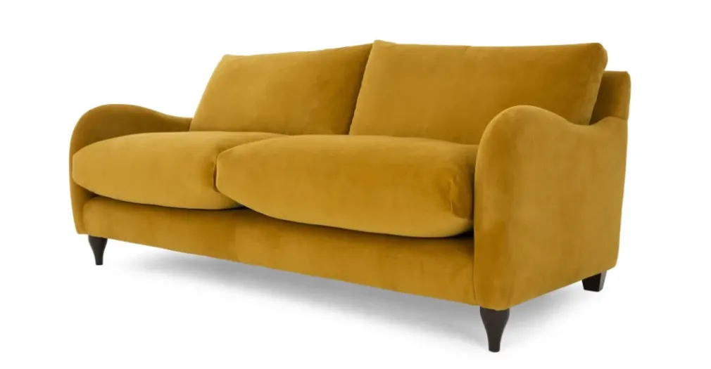 Sofá de 3 Cuerpos Sofia – Afelpado Cúrcuma