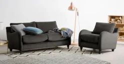 Sofá de 3 Cuerpos Sofia – Afelpado Asfalto