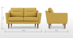 Sofá de 2 Cuerpos Walker – Amarillo