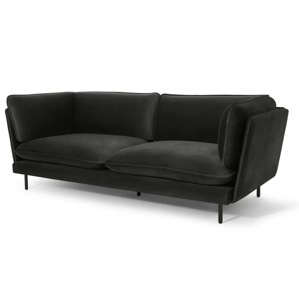 Sofá de 3 Cuerpos Wes – Antracita Oscuro